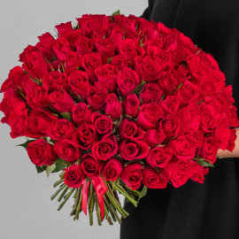 101 красная роза 40 см