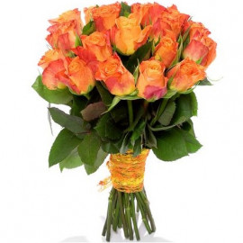 Оранжевые розы 40 см