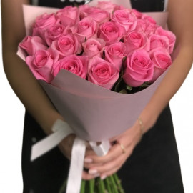 Rozā rozes 60 cm (izvēlies skaitu)