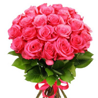 Rozā rozes 40 cm