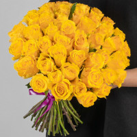 51 yellow rose 40 cm