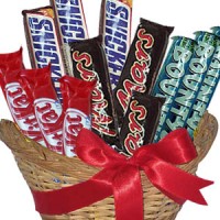 Chocolate Bars in Basket