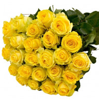 Yellow roses 50 cm (select number of roses in bouquet)
